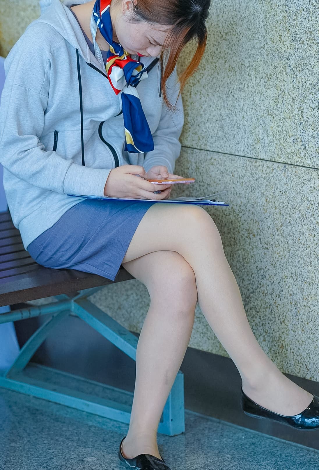 Worn cotton socks close-up